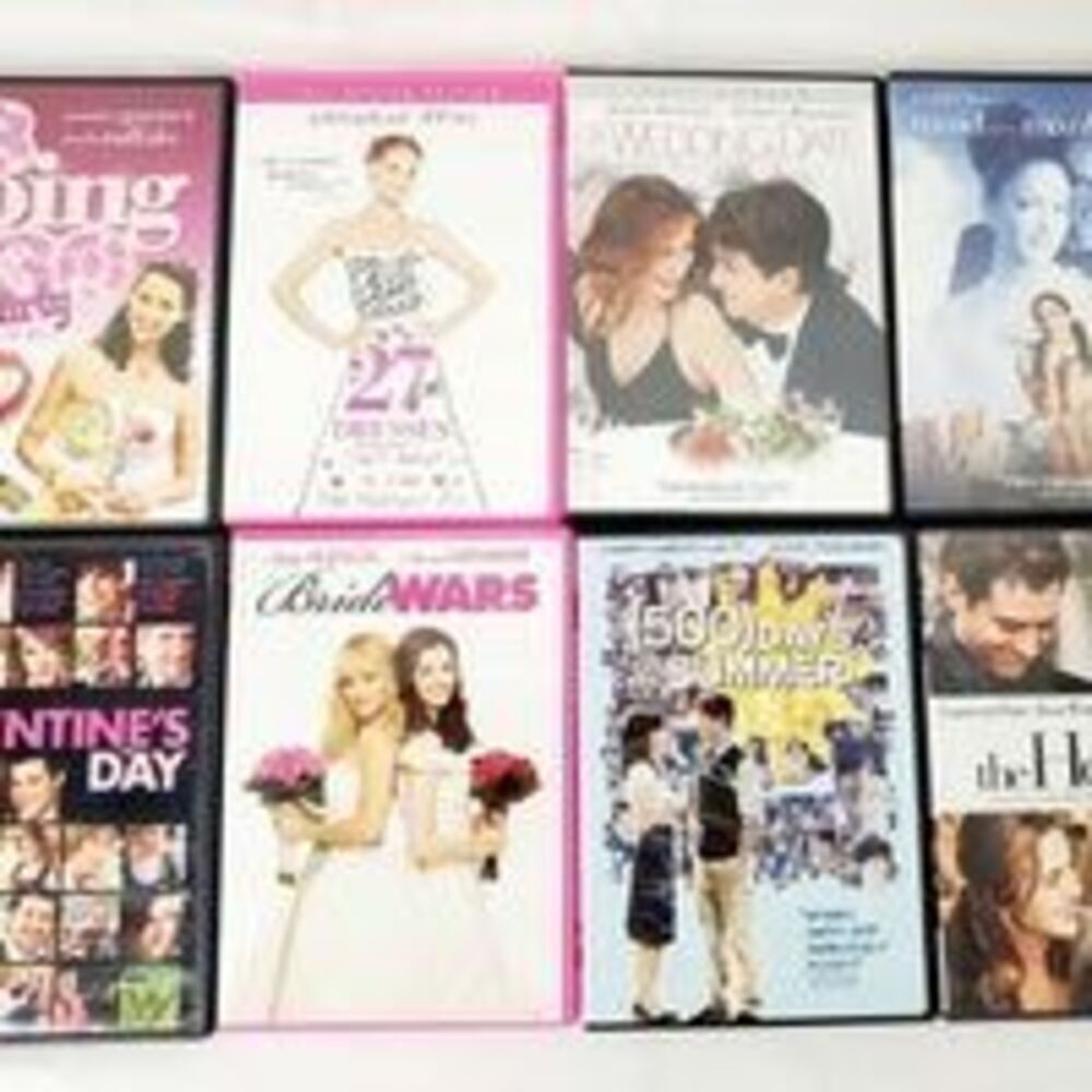 Romantic Comedy DVD Lot of 8 – Chick Flicks Wedding 27 Dresses Bride Wars The Ho